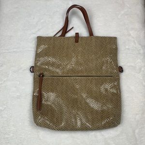 Sorial snakeskin handbag/shoulder bag gold